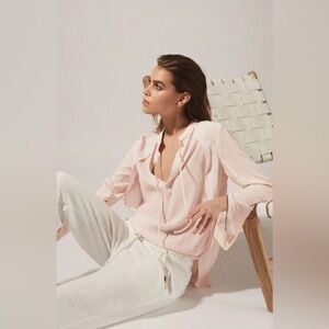 REISS Frances Zip Detail Blouse Size 6